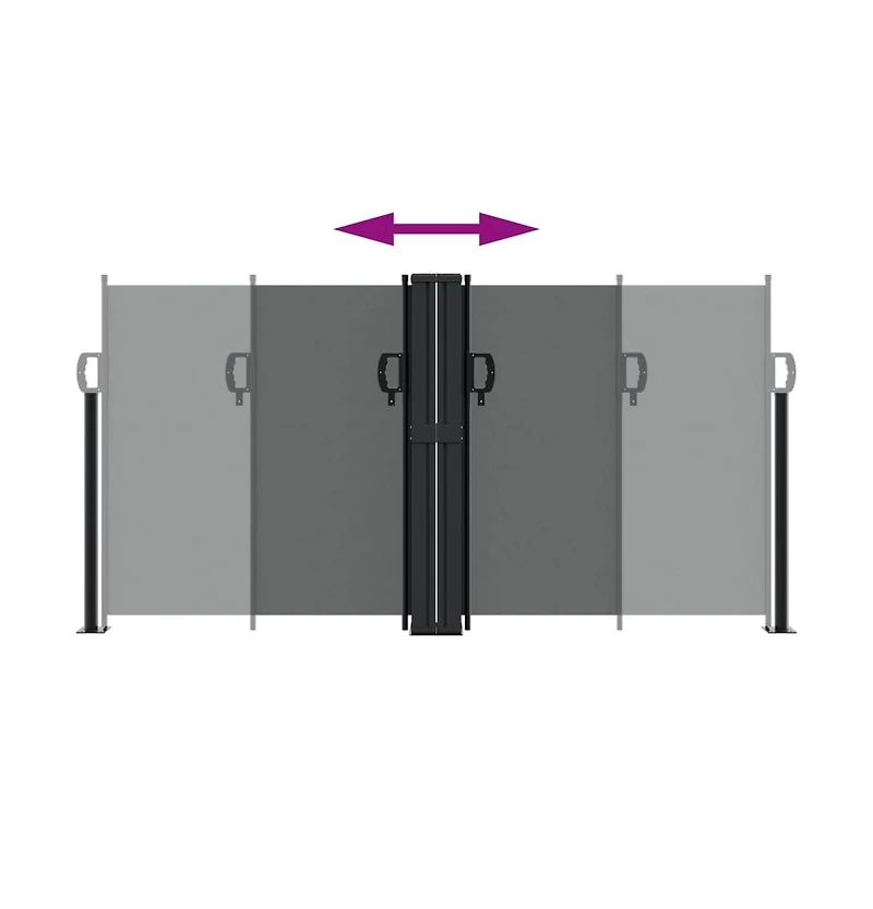 Retractable Side Awning Anthracite 100% polyester with Pu coating