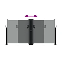 Retractable Side Awning Anthracite 100% polyester with Pu coating