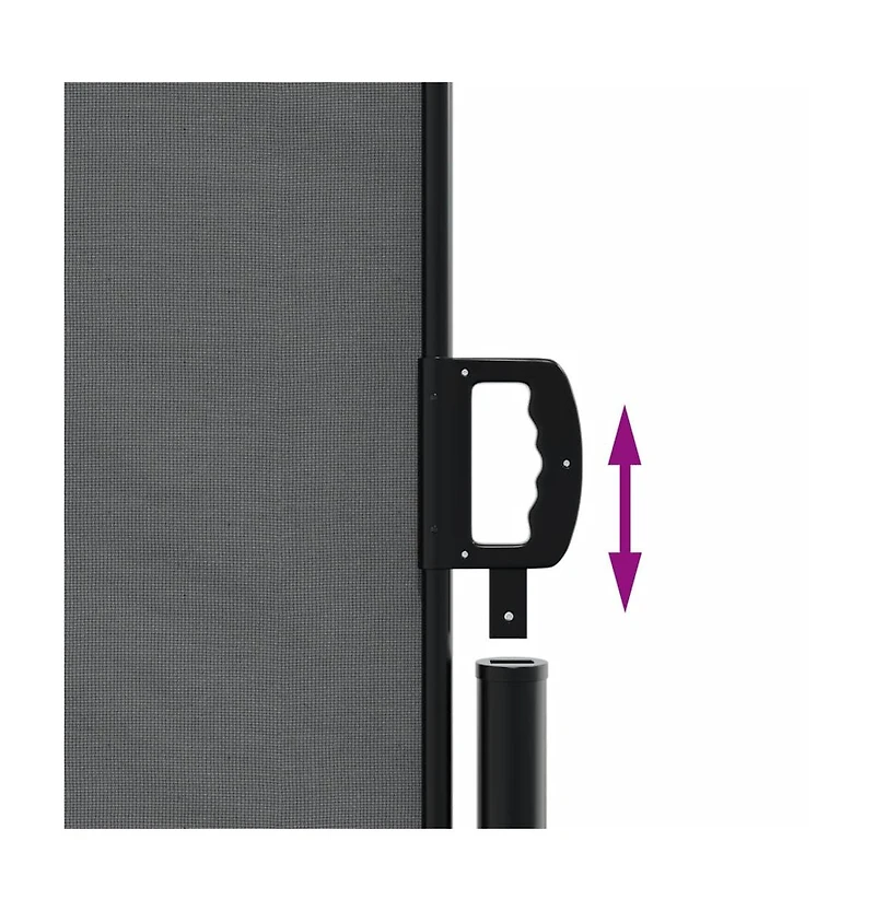 Retractable Side Awning Anthracite 100% polyester with Pu coating