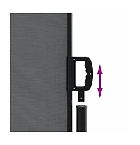 Retractable Side Awning Anthracite 100% polyester with Pu coating