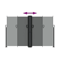 Retractable Side Awning Anthracite 100% polyester with Pu coating