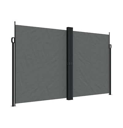 Retractable Side Awning Anthracite Polyester with Pu coating