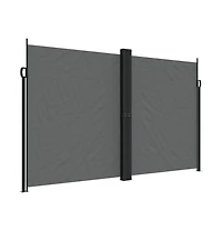 Retractable Side Awning Anthracite Polyester with Pu coating