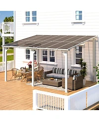 Aecojoy 20'x12' Wall Mounted Gazebos Pergola