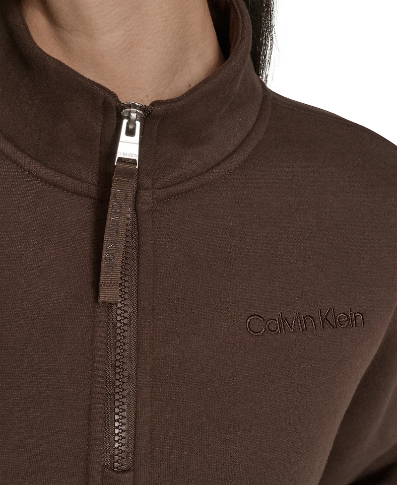 Calvin Klein Women's Performance Half-Zip Pull-On Sweatshirt