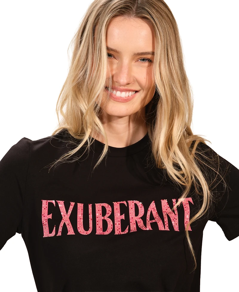 Isaac Mizrahi Women's Exuberant Printed Short Sleeve T-Shirt