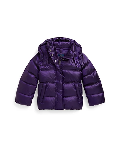 Polo Ralph Lauren Girls 2T-6X Metallic Long Sleeves Hooded Jacket