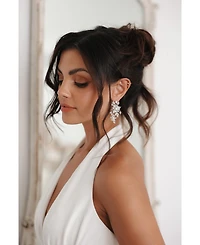 Untamed Petals Royalist Pearl and Crystal Statement Earrings