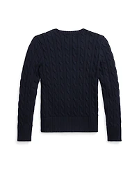 Polo Ralph Lauren Girls 7-16 Cable-Knit Long Sleeves Sweater