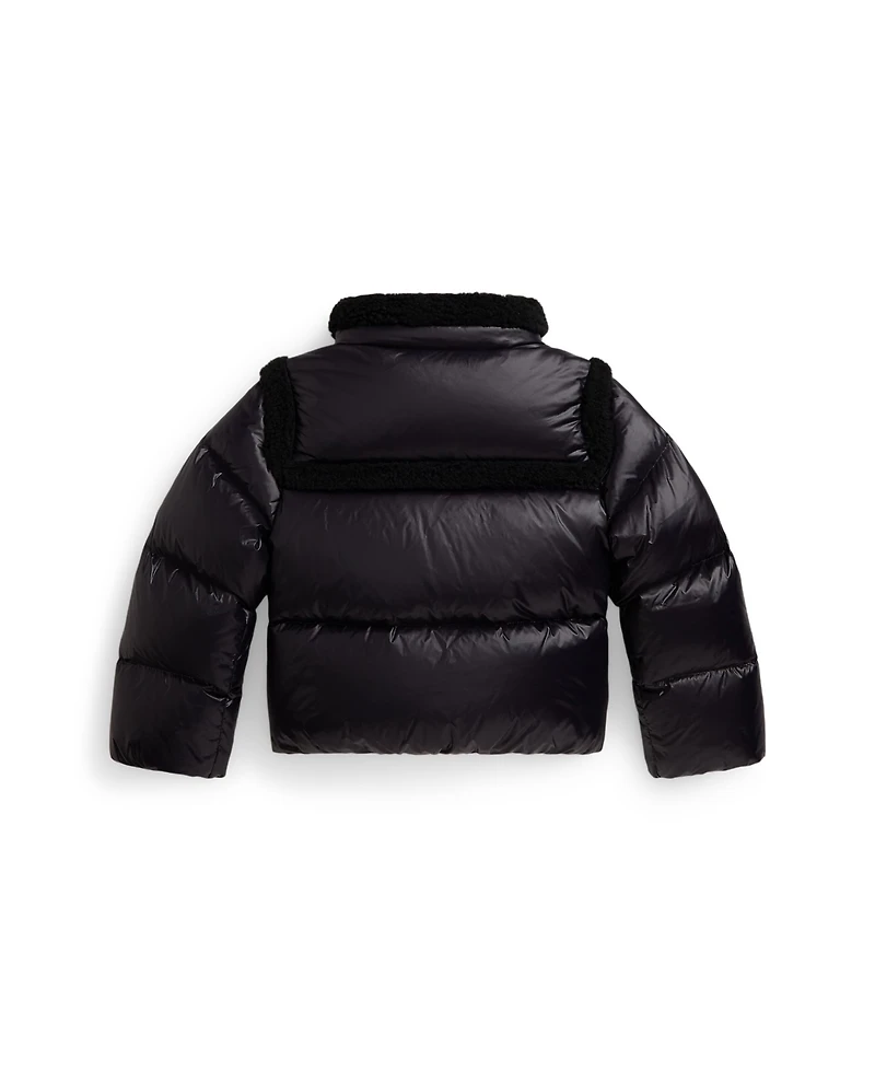 Polo Ralph Lauren Girls 2T-6X Teddy Fleece-Trim Boxy Jacket