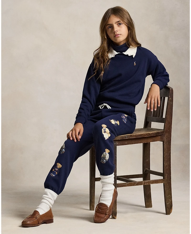 Polo Ralph Lauren Girls 7-16 Collar Long Sleeve Sweatshirt