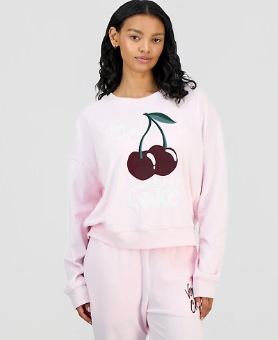 Grayson Threads, The Label Women's Embroidered Cherries Sweatshirt