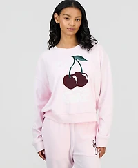 Grayson Threads, The Label Women's Embroidered Cherries Sweatshirt
