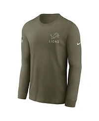 Nike Men's Olive Detroit Lions 2025 Salute to Service Long Sleeve T-Shirt