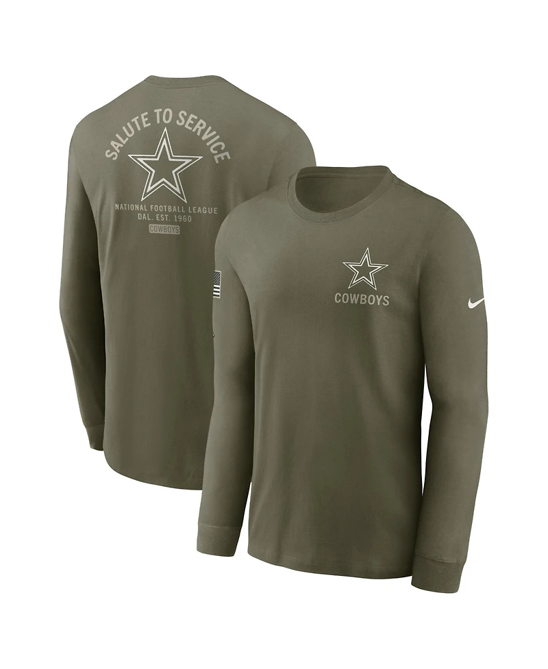 Nike Men's Olive Dallas Cowboys 2025 Salute to Service Long Sleeve T-Shirt