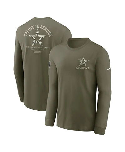 Nike Men's Olive Dallas Cowboys 2025 Salute to Service Long Sleeve T-Shirt