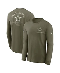 Nike Men's Olive Dallas Cowboys 2025 Salute to Service Long Sleeve T-Shirt