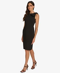 Calvin Klein Women's Bow Shoulder Sheath Dress