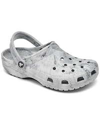 Crocs Big Kids Classic Watercolor Marble Clog Sandals from Finish Line