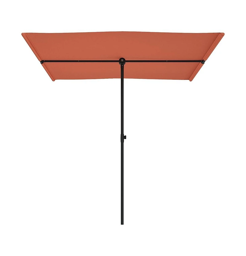 Garden Parasol Terracotta Polyester, Aluminum Medium