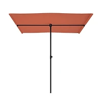 Garden Parasol Terracotta Polyester, Aluminum Medium