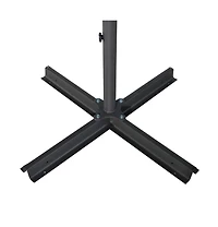 Garden Parasol Black Polyester fabric with Pa coating, Aluminum