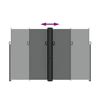 Retractable Side Awning Anthracite Steel 86.6 x 472.4 in