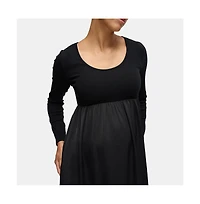 Ingrid + Isabel Maternity Mix Media Midi Dress