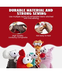 Nocciola 5 Pcs Entire Barnyard Dog Toys with Squeaky Sounds,Christmas gift,Durable and Stimulating Plush Toys for Small to Large Dogs