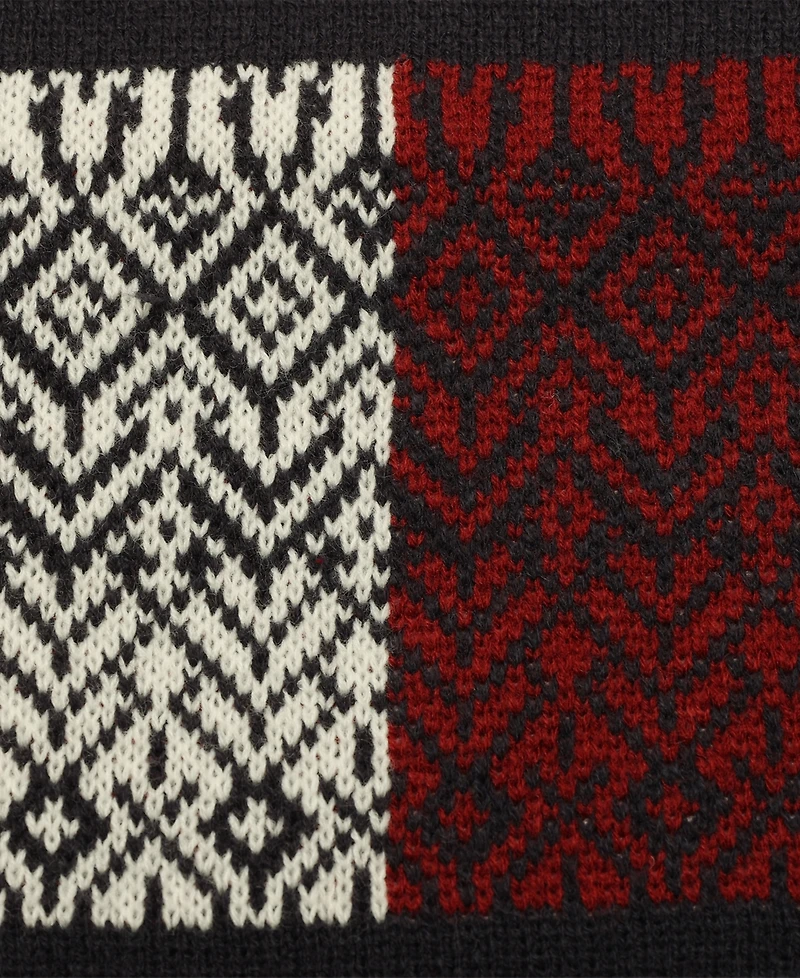 Tommy Hilfiger Men's Bird's Eye Fair Isle Scarf