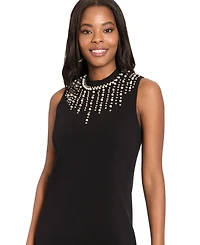 London Times Petite Sleeveless Sweater Dress
