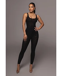 Jluxlabel Women's Mesh Essentials Tank Bodysuit Undergarment