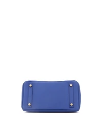 Pre-Owned Hermes irkin 25 Handbag Blue Togo with Gold Hardware