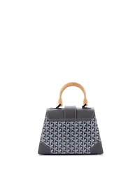 Pre-Owned Goyard Pm Saigon Top Handle Bag Coated Canvas with Leather