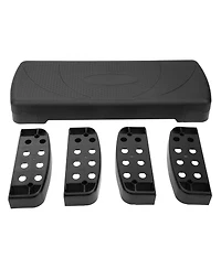 BalanceFrom Fitness Adjustable Workout Aerobic Step Platform Trainer w/Raisers