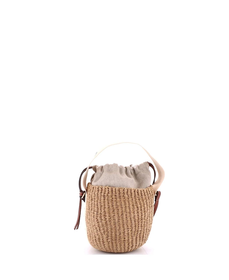 Pre-Owned Chloe Small Woody Basket Tote Woven Raffia