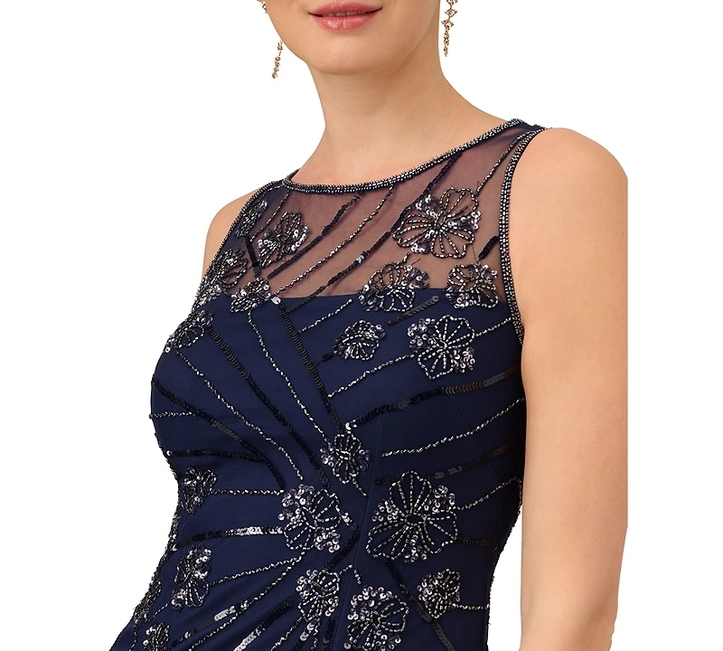 Aidan by Mattox Women's Beaded Maxi Dress