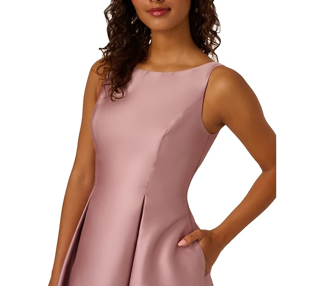 Adrianna Papell Boat-Neck A-Line Dress | Dulles Town Center