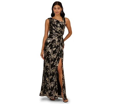 Adrianna Papell Women's Crinkle Sleeveless Gown
