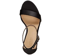 Lauren Ralph Women's Allie Pave-Buckle Satin Sandals