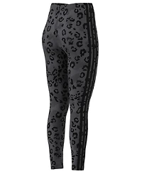 adidas Women's Leopard-Print Cotton-Blend High-Rise Leggings