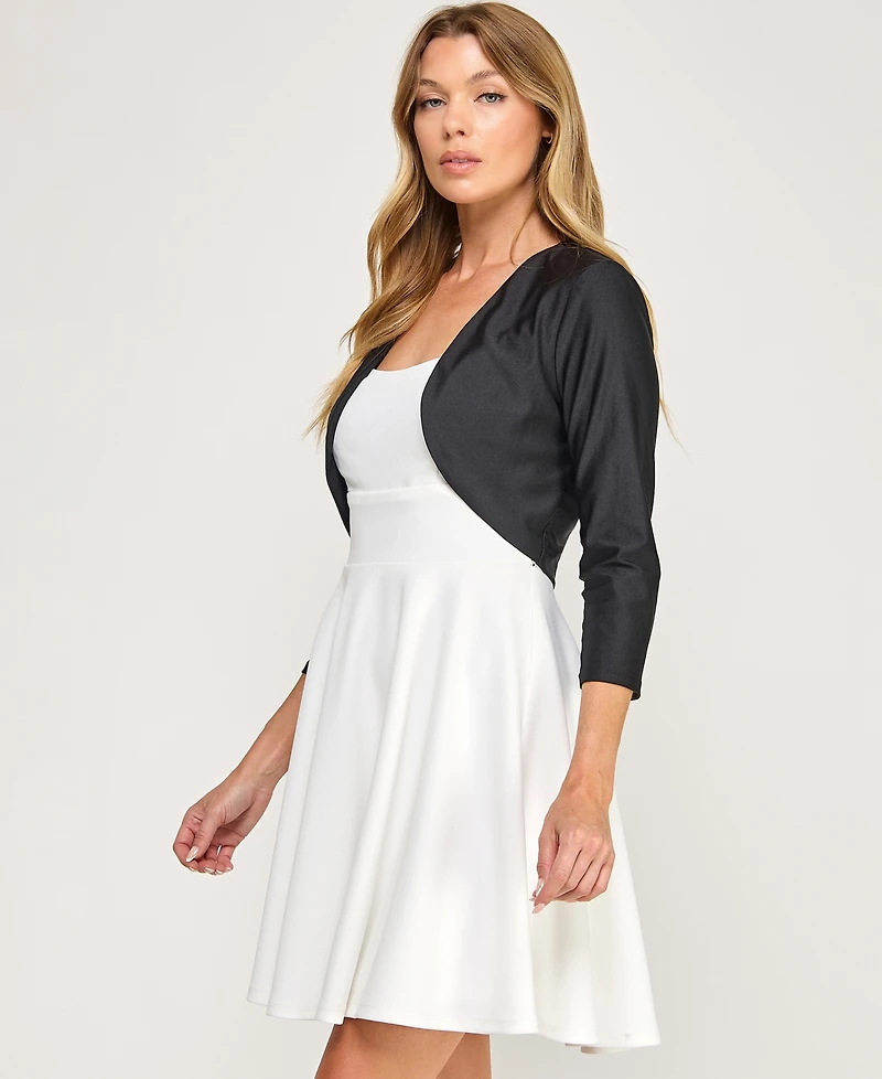 City Studios Juniors' 3/4-Sleeves Bolero