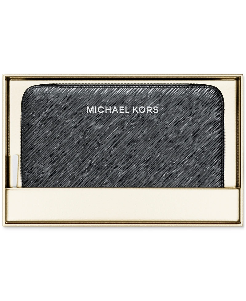 Michael Kors Women's Jet Set Small Zip Around Card Case
