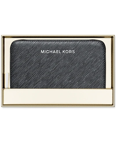Michael Kors Women's Jet Set Small Zip Around Card Case