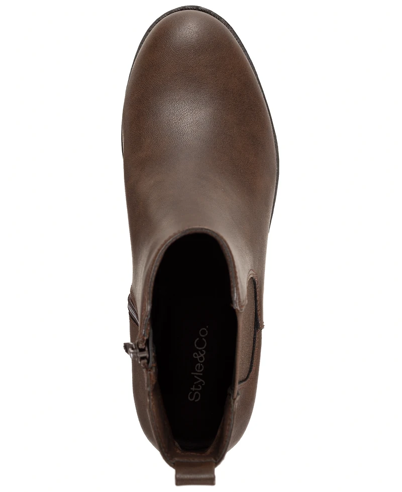 Style & Co Women's Charlyy Gore Block Heel Booties, Macy's Exclusive