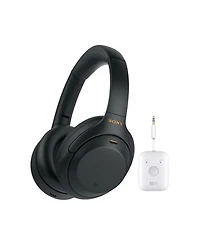 Sony Wh-1000XM4 Noise Canceling Headphones (Black) with Wireless Audio Adapter