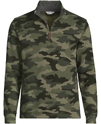 Lands' End Men's Bedford Rib Casual Quarter Zip Sweater