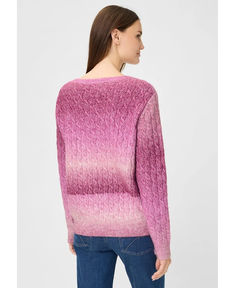 Olsen Women's Ombre Cable Knit Sweater