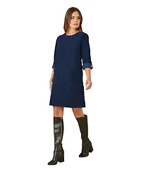 Yumi Women's Cord Tunic Dress With Pockets
