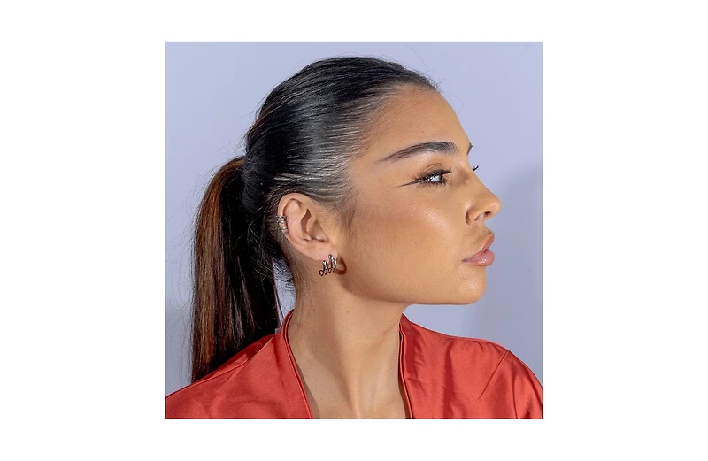 Waterfall 4 hoop stud